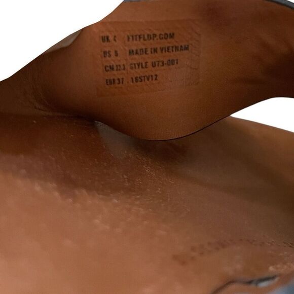 FitFlop Black Leather Embellished Stids Toe Loop Ssndals Size 7 EUC - Picture 5 of 5